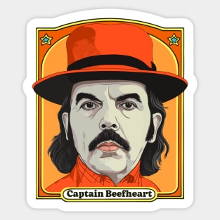 Captain Beefheart  - Retro Original Fan Illustration Sticker